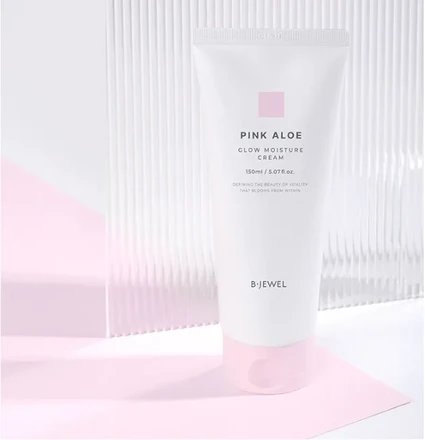 BJEWEL 粉色芦荟光泽保湿霜 150ml <新版> - Thumbnail